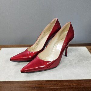 Stuart Weitzman Red Patent Leather Heels